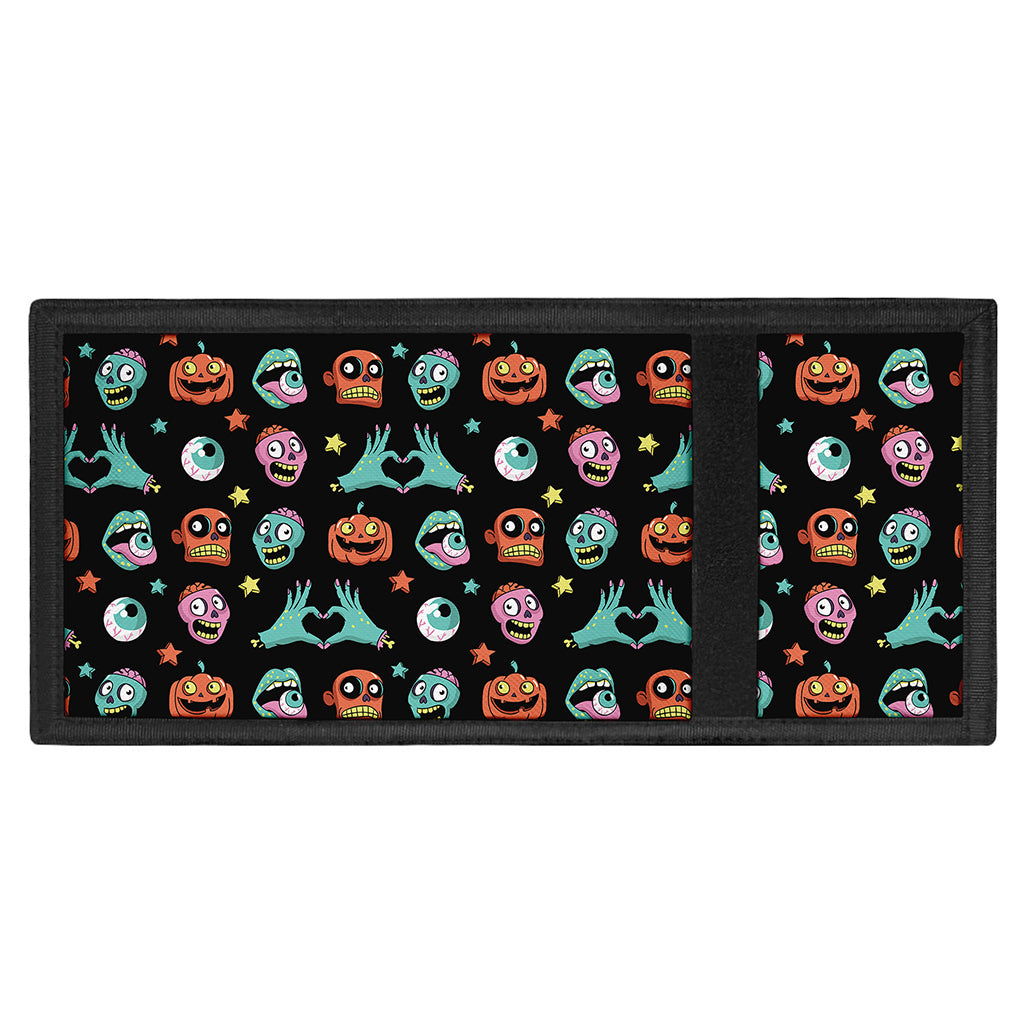 Halloween Zombie Pattern Print Trifold Wallet