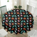 Halloween Zombie Pattern Print Waterproof Round Tablecloth