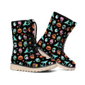 Halloween Zombie Pattern Print Winter Boots