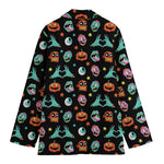 Halloween Zombie Pattern Print Women's Blazer
