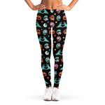 Halloween Zombie Pattern Print Women's Leggings