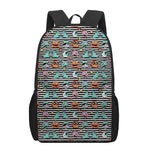 Halloween Zombie Striped Pattern Print 17 Inch Backpack