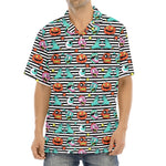 Halloween Zombie Striped Pattern Print Aloha Shirt