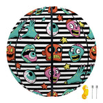 Halloween Zombie Striped Pattern Print Basketball