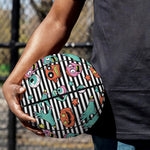 Halloween Zombie Striped Pattern Print Basketball