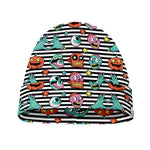 Halloween Zombie Striped Pattern Print Beanie