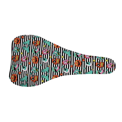 Halloween Zombie Striped Pattern Print Bicycle Seat Cover