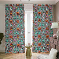 Halloween Zombie Striped Pattern Print Dimout Pencil Pleat Curtains