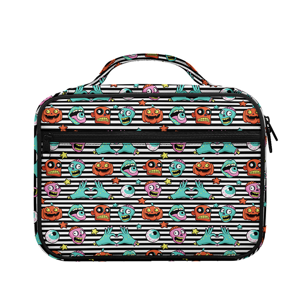 Halloween Zombie Striped Pattern Print Briefcase Bible Bag