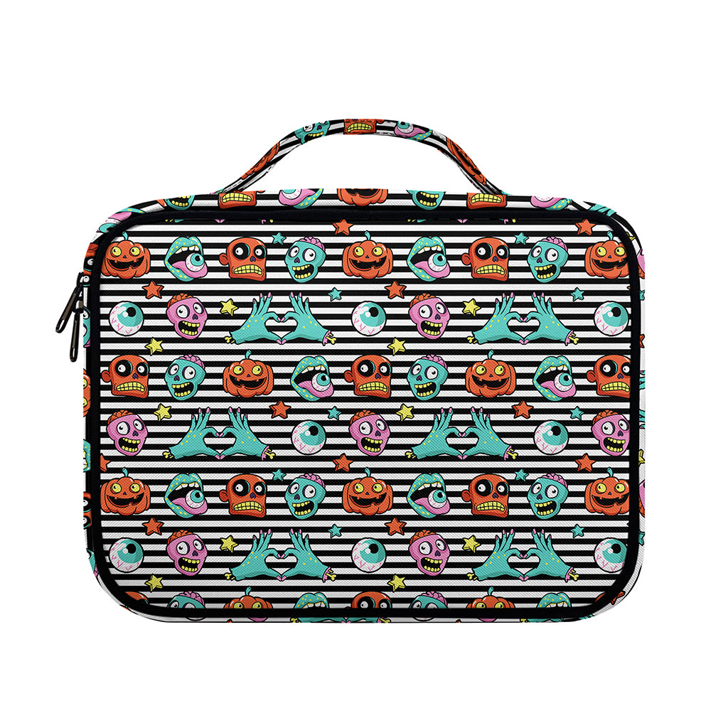 Halloween Zombie Striped Pattern Print Briefcase Bible Bag