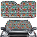 Halloween Zombie Striped Pattern Print Car Windshield Sun Shade