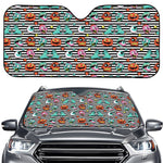 Halloween Zombie Striped Pattern Print Car Windshield Sun Shade