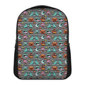 Halloween Zombie Striped Pattern Print Casual Backpack