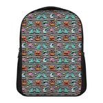 Halloween Zombie Striped Pattern Print Casual Backpack