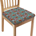 Halloween Zombie Striped Pattern Print Chair Cushion Cover