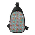 Halloween Zombie Striped Pattern Print Sling Bag