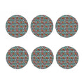 Halloween Zombie Striped Pattern Print Coaster Set