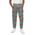 Halloween Zombie Striped Pattern Print Cotton Sweatpants
