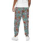 Halloween Zombie Striped Pattern Print Cotton Pants