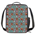 Halloween Zombie Striped Pattern Print Crossbody Lunch Bag