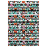 Halloween Zombie Striped Pattern Print Curtain