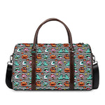 Halloween Zombie Striped Pattern Print Duffle Bag