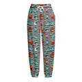 Halloween Zombie Striped Pattern Print Fleece Lined Knit Pants