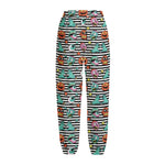 Halloween Zombie Striped Pattern Print Fleece Lined Knit Pants