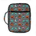 Halloween Zombie Striped Pattern Print Front Pocket Bible Bag