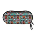 Halloween Zombie Striped Pattern Print Glasses Case
