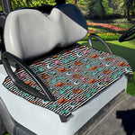 Halloween Zombie Striped Pattern Print Golf Cart Seat Cover