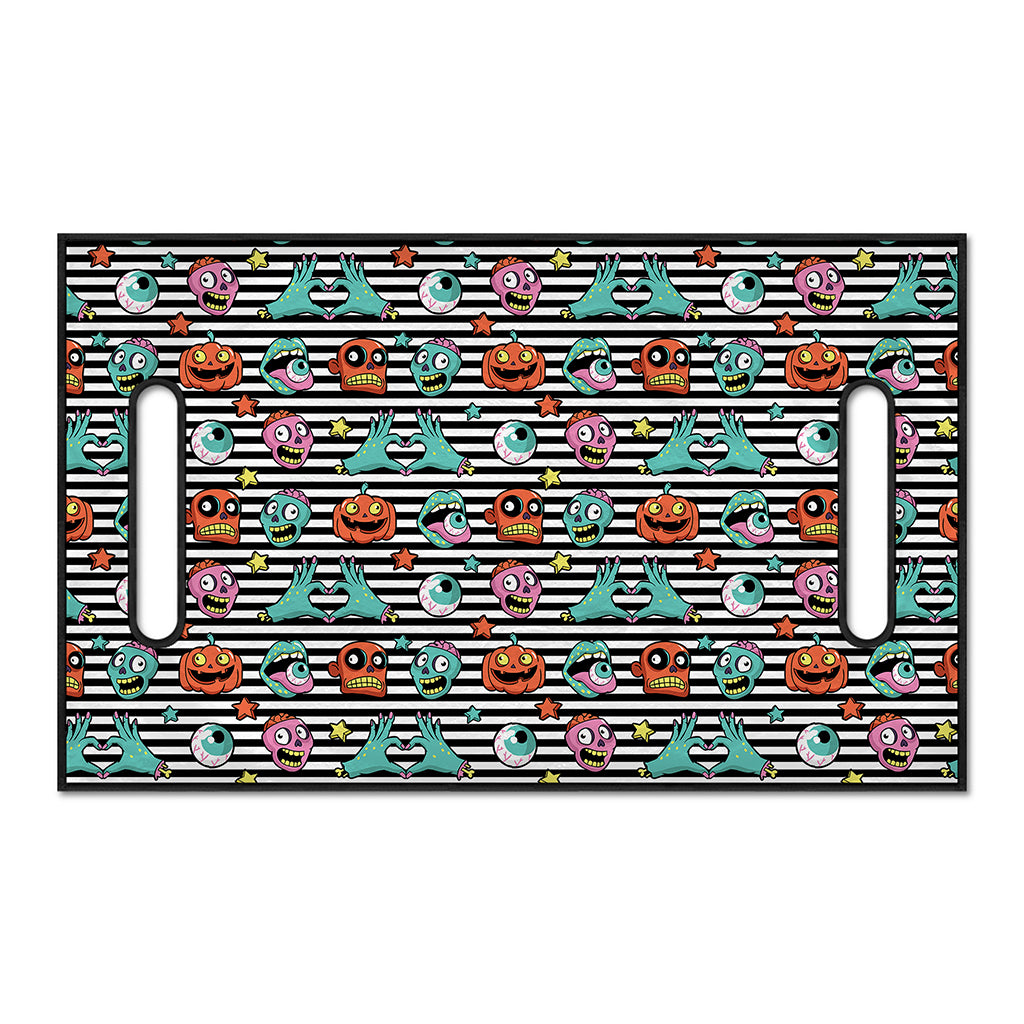 Halloween Zombie Striped Pattern Print Golf Cart Seat Cover