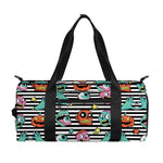 Halloween Zombie Striped Pattern Print Gym Bag