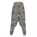 Halloween Zombie Striped Pattern Print Hammer Pants