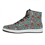 Halloween Zombie Striped Pattern Print High Top Leather Sneakers