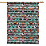 Halloween Zombie Striped Pattern Print House Flag