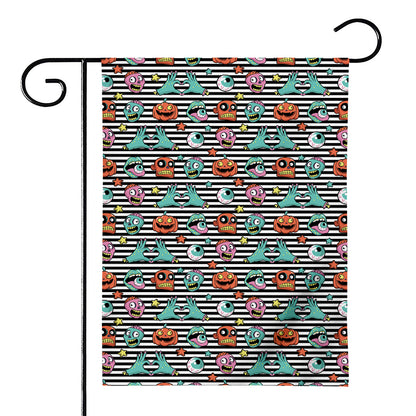 Halloween Zombie Striped Pattern Print House Flag