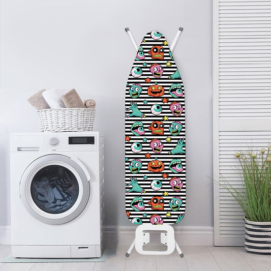 Halloween Zombie Striped Pattern Print Ironing Board Cover