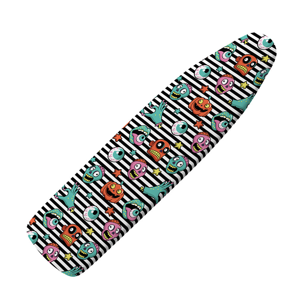 Halloween Zombie Striped Pattern Print Ironing Board Cover