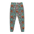 Halloween Zombie Striped Pattern Print Jogger Pants
