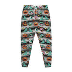 Halloween Zombie Striped Pattern Print Jogger Pants