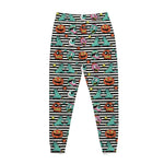 Halloween Zombie Striped Pattern Print Jogger Pants