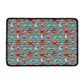 Halloween Zombie Striped Pattern Print Kitchen Mat