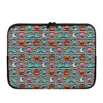 Halloween Zombie Striped Pattern Print Laptop Sleeve