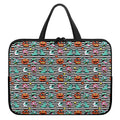 Halloween Zombie Striped Pattern Print Laptop Sleeve With Handle