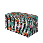 Halloween Zombie Striped Pattern Print Leather Tissue Box Cover