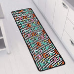 Halloween Zombie Striped Pattern Print Long Kitchen Mat