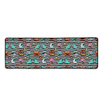 Halloween Zombie Striped Pattern Print Long Kitchen Mat