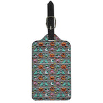Halloween Zombie Striped Pattern Print Luggage Tag