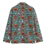Halloween Zombie Striped Pattern Print Men's Cotton Blazer